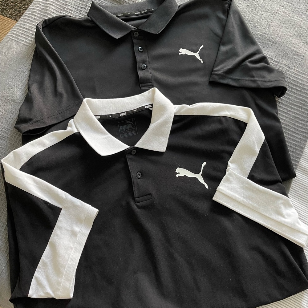 Puma mens golf Polo Style shirts size Large New or Like New condition